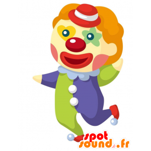Mascotte de clown très jovial et coloré. Mascotte de cirque - MASFR028833 - Mascottes 2D/3D