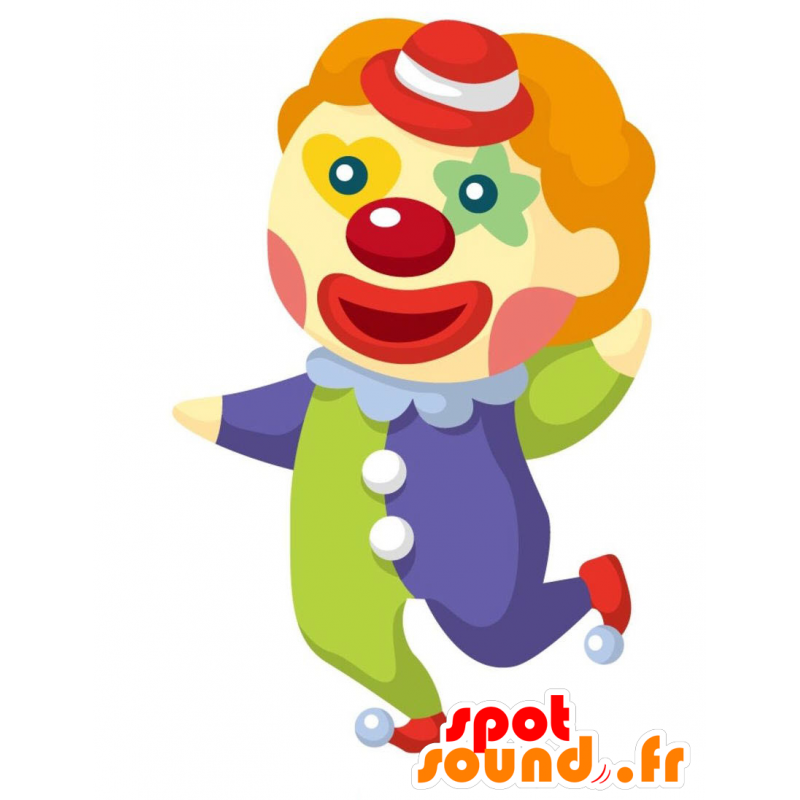 Clown mascot very jovial and colorful. circus mascot - MASFR028833 - 2D / 3D mascots