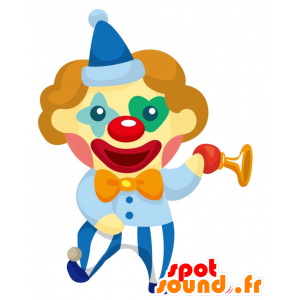 Mascotte de clown jovial et souriant. Mascotte de cirque - MASFR028836 - Mascottes 2D/3D