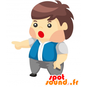 Boy mascot plump with astonishment - MASFR028844 - 2D / 3D mascots