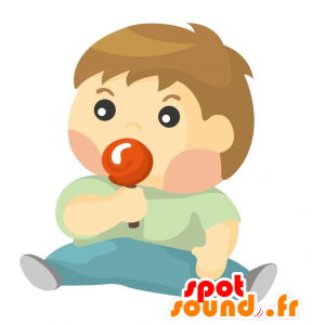 Boy maskot, baby, barn, spedbarn - MASFR028847 - 2D / 3D Mascots