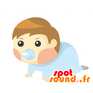 Boy maskot, baby, barn, spedbarn - MASFR028848 - 2D / 3D Mascots