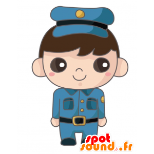 Mascotte de policier. Mascotte en uniforme de policier - MASFR028860 - Mascottes 2D/3D