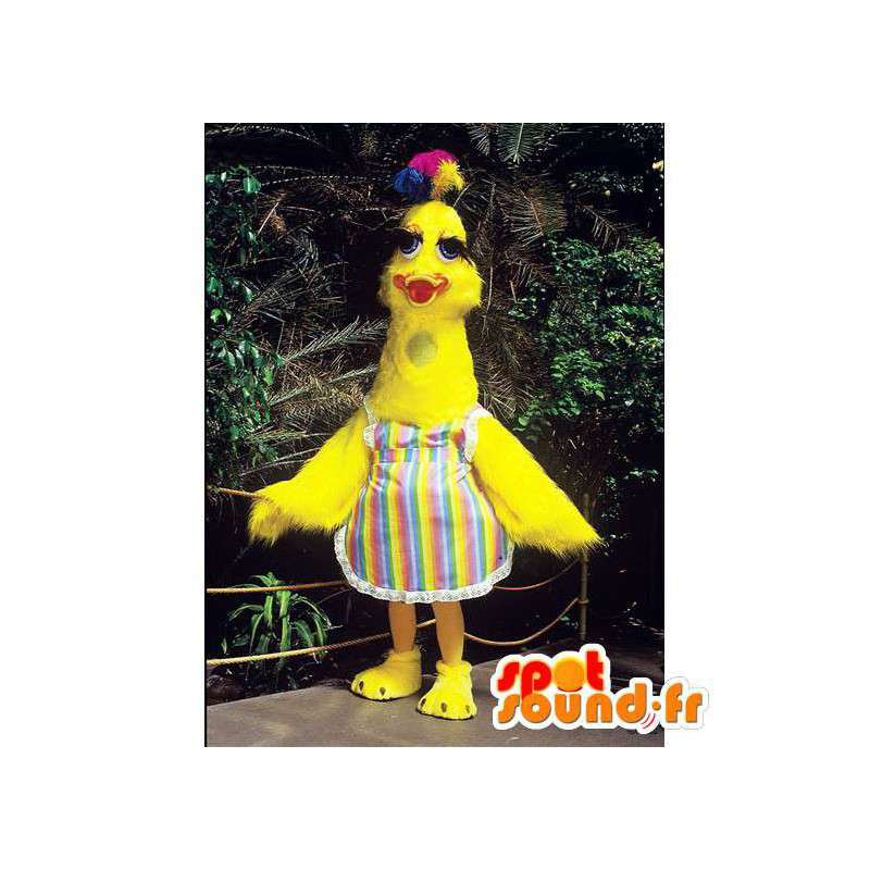 Mascotte d'oiseau jaune, de canard original - MASFR007314 - Mascotte d'oiseaux