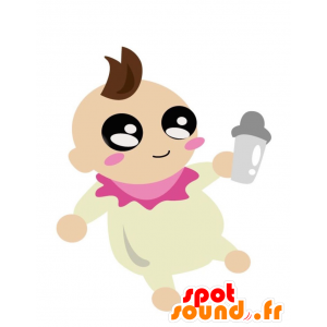 Mascotte de bébé, de nourrisson. Mascotte d'enfant - MASFR028862 - Mascottes 2D/3D
