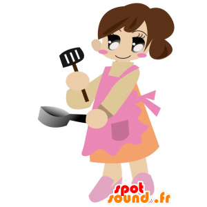 Housewife mascot of housewife - MASFR028863 - 2D / 3D mascots