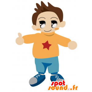 Mascot barn, liten gutt med en fargerik drakt - MASFR028865 - 2D / 3D Mascots