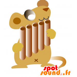茶色のネズミのマスコット。ラットマスコット-MASFR028875-2D / 3Dマスコット
