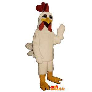 Gallo bianco della mascotte. Costumi cazzo - MASFR007318 - Mascotte di galline pollo gallo