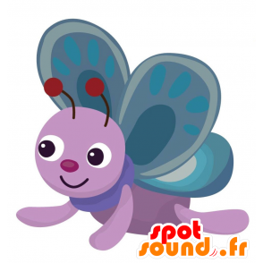 Jolie Maskottchen rosa und lila Schmetterling - 2D / 3D-Maskottchen - MASFR028882 - SpotSound.fr