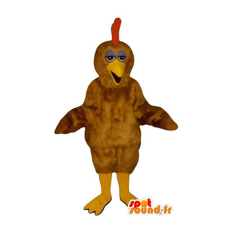 Ruskea kukko maskotti. ruskea kana puku - MASFR007319 - Mascotte de Poules - Coqs - Poulets