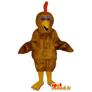 Brown mascotte gallo. Costume di gallina marrone - MASFR007319 - Mascotte di galline pollo gallo