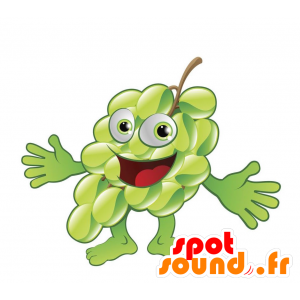 White grape cluster mascot. Mascot fruit - MASFR028887 - 2D / 3D mascots