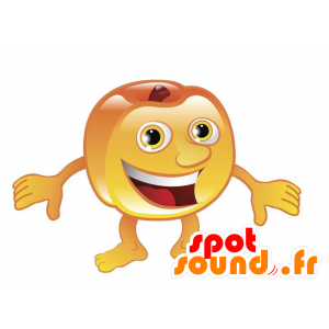 Giant Peach mascotte. frutta estiva Mascot - MASFR028888 - Mascotte 2D / 3D