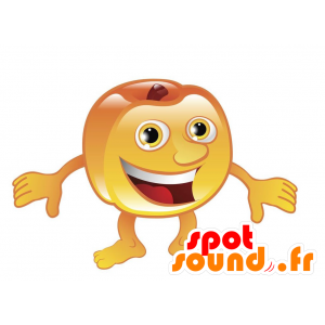 Giant Peach maskot. Mascot sommer frukt - MASFR028888 - 2D / 3D Mascots