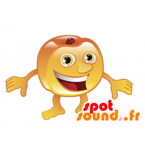 Mascotte de pêche géante. Mascotte de fruit d'été - MASFR028888 - Mascottes 2D/3D