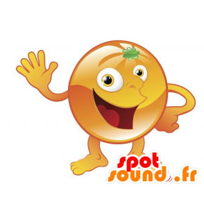 Mascotte d'orange géante. Mascotte de fruit orange - MASFR028889 - Mascottes 2D/3D