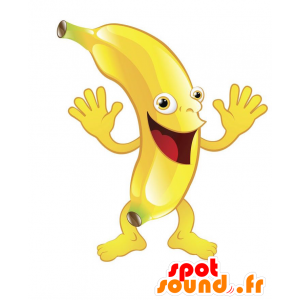 Mascot Giant gele banaan. Mascot exotisch fruit - MASFR028894 - 2D / 3D Mascottes