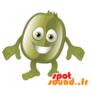 Giant mascotte verde kiwi. frutta mascotte verde - MASFR028896 - Mascotte 2D / 3D
