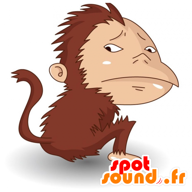 Brown monkey mascot. chimp mascot - MASFR028897 - 2D / 3D mascots