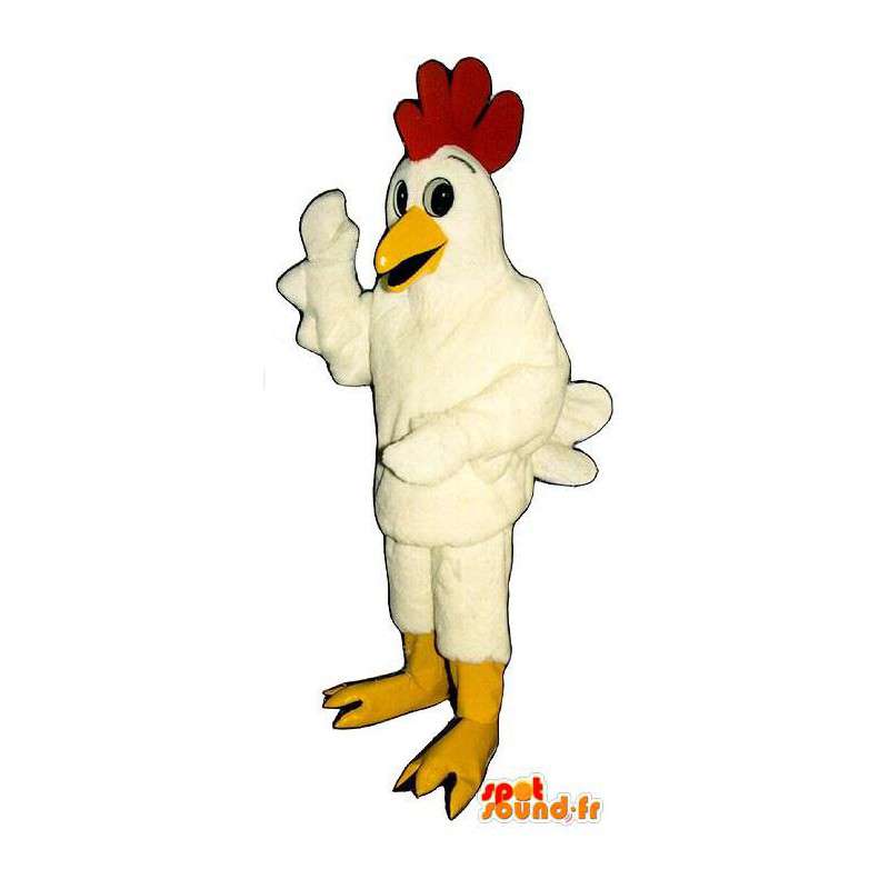 Mascot white hen. Chicken suit - MASFR007322 - Animal mascots