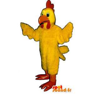 Mascot gallo de tamaño gigante amarilla. Traje polla amarilla - MASFR007323 - Mascota de gallinas pollo gallo