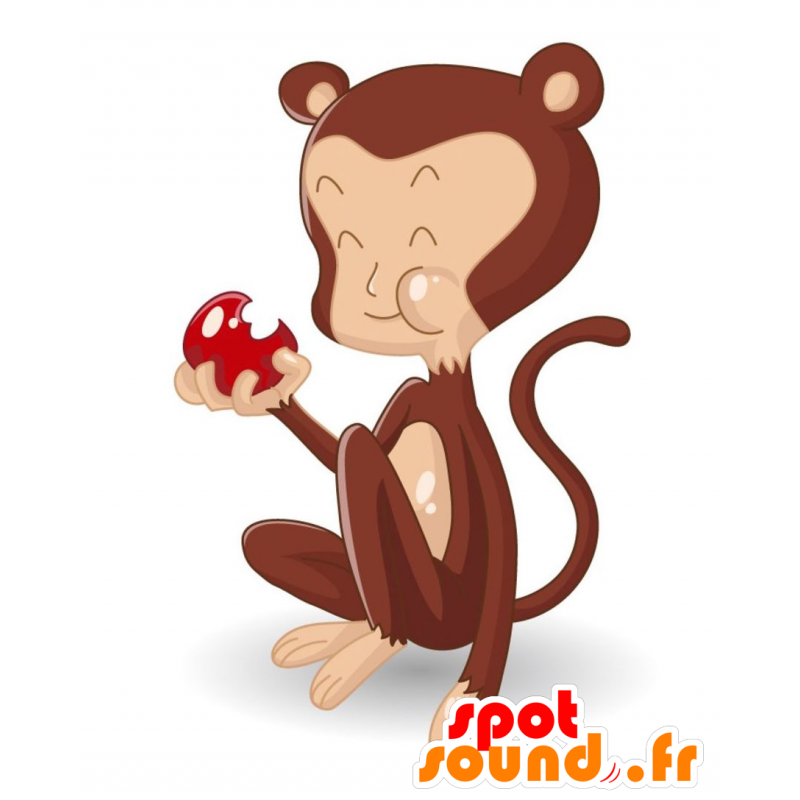 Logotipo de desenho animado de mascote de macaco super-herói