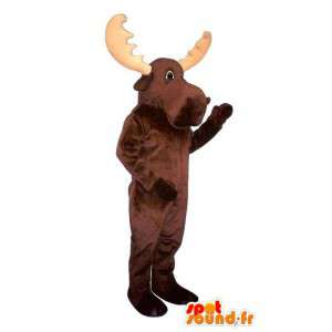 Mascotte d'élan marron. Costume de renne - MASFR007324 - Mascottes Cerf et Biche