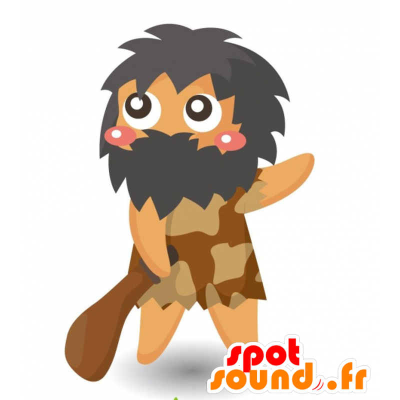 Mascotte de Cro-Magnon, d'homme préhistorique - MASFR028914 - Mascottes 2D/3D