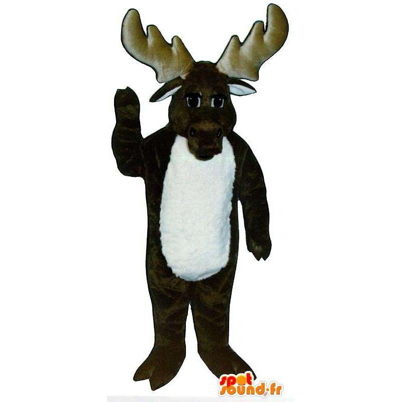 Mascot brown reindeer - MASFR007325 - Mascots stag and DOE Mascot brown reindeer - MASFR007325 - Mascots stag and DOE
