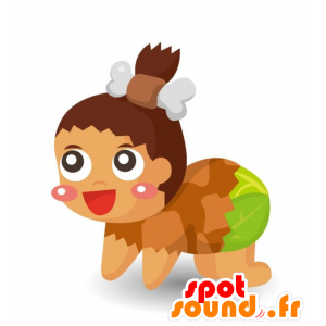 Babyen Mascot Cro-Magnon. Baby Costume Cave - MASFR028921 - 2D / 3D Mascots