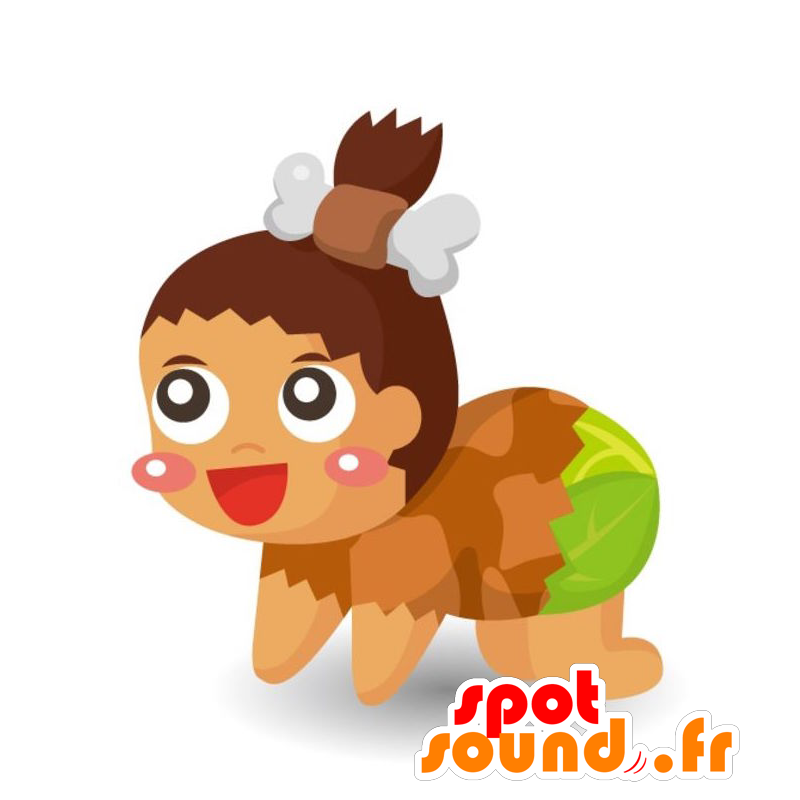 Cro-Magnon babymaskot. Cave Baby Costume - 2D / 3D maskotar - MASFR028921 - SpotSound.fr