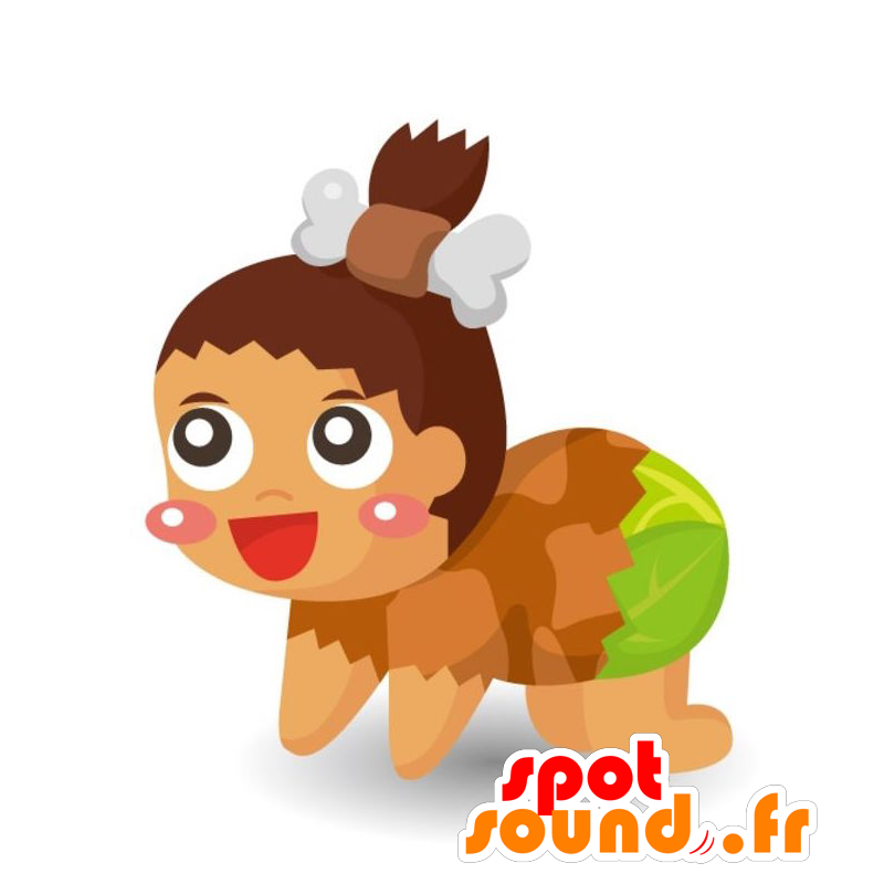 Vauva Mascot Cro-Magnon. Vauva Puku Cave - MASFR028921 - Mascottes 2D/3D