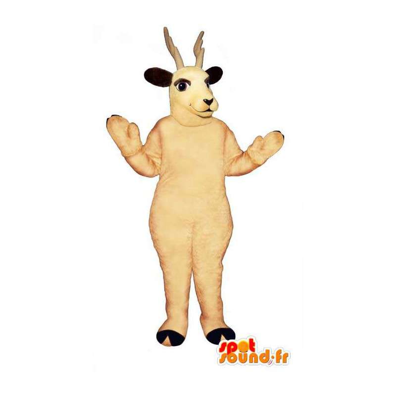 Witte rendieren mascotte. Reindeer Suit - MASFR007326 - Stag and Doe Mascottes