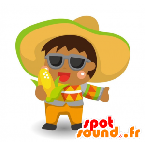 Mascotte de garçon mexicain, très coloré et jovial - MASFR028923 - Mascottes 2D/3D