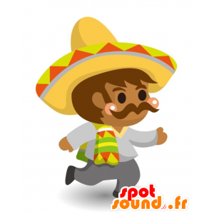 Mascotte de mexicain moustachu, très coloré - MASFR028924 - Mascottes 2D/3D