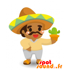 Mexikansk maskot. Mustache man maskot - Spotsound maskot