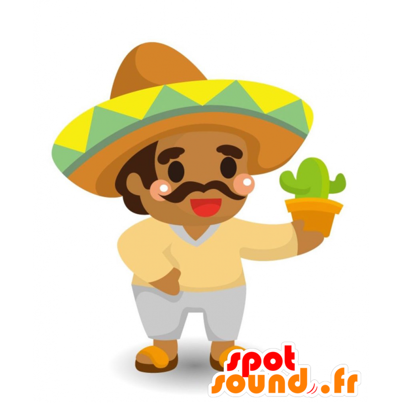 Mexicansk maskot. Mustached mand maskot - Spotsound maskot