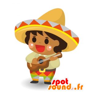 Mexikansk pojkemaskot, mycket färgglad och jovial - Spotsound