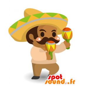Mexicansk maskot. Mustached mand maskot - Spotsound maskot