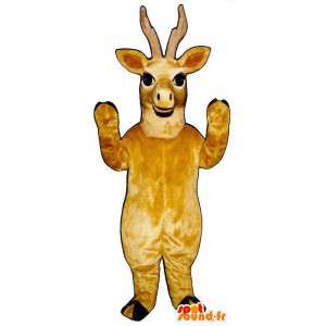 Mascot yellow deer. Reindeer Costume - MASFR007328 - Mascots stag and DOE