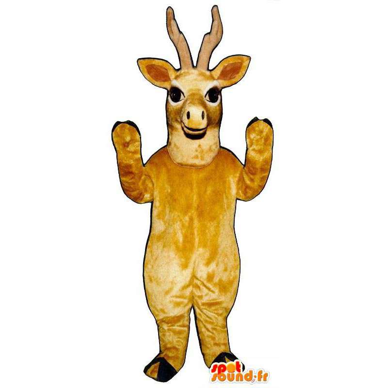Keltainen peura maskotti. poro Suit - MASFR007328 - Stag ja Doe Mascots