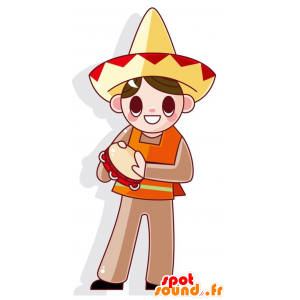 Mascot menino mexicano,...