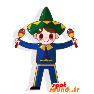 Mascot niño mexicano de la...