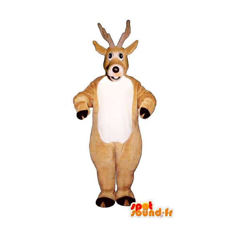 Deer beige suit. Costumes  - MASFR007329 - Mascots stag and DOE