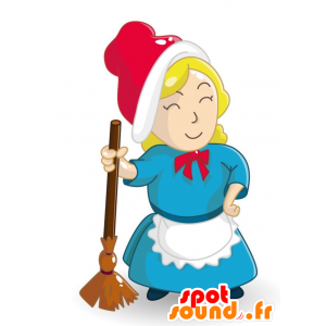 Maid mascot. Mascot housewife