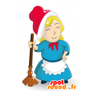 Maid maskot. maskot domácnosti