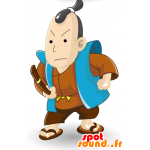 Asiatisk man maskot. Ninja maskot - Spotsound maskot