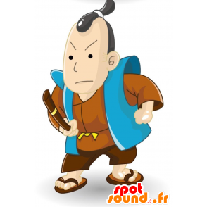 Asiatisk man maskot. Ninja maskot - Spotsound maskot