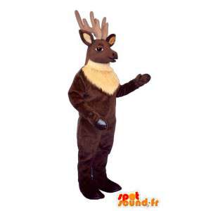 Mascotte d'élan marron. Costume de caribou - MASFR007332 - Animaux de la forêt